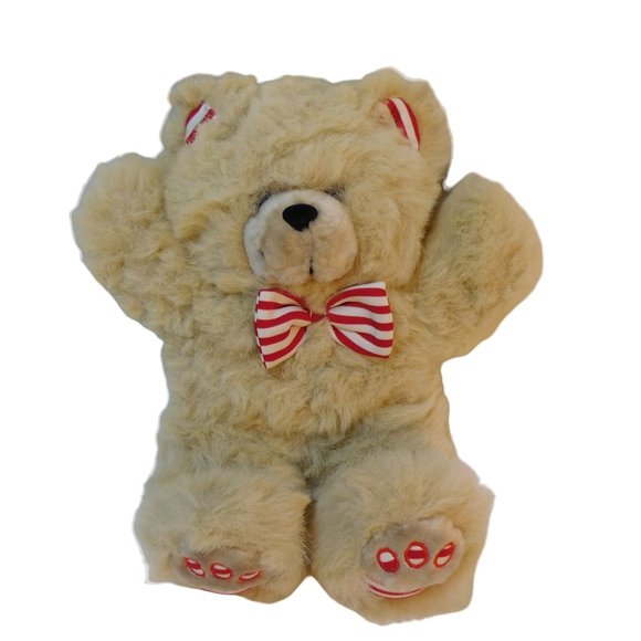 Toy Works LLC Candy Cane Bear 13" Plush Stuffed Animal - Picture 1 of 6
